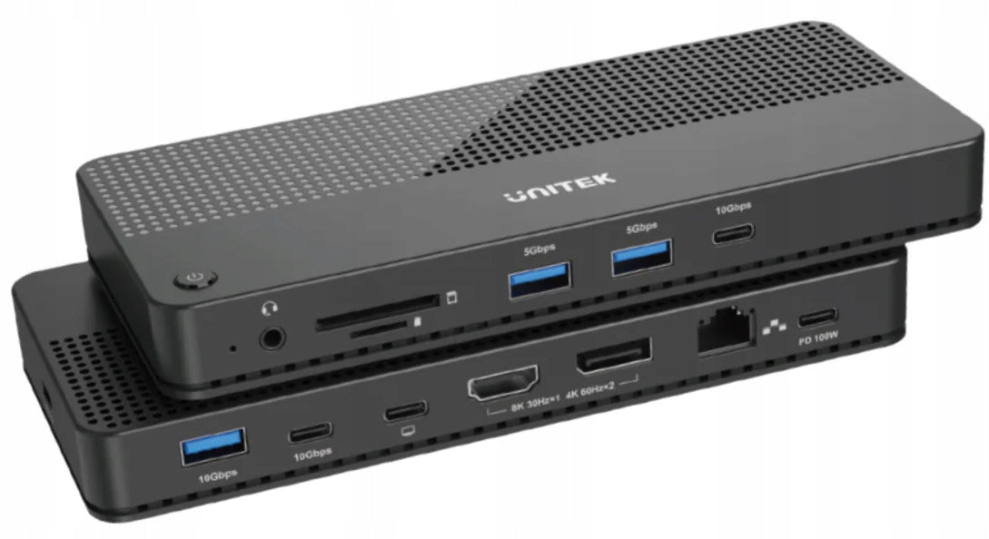 Docking station Unitek USB-C/TB3/TB4 - 8K HDR, PD 100W, 2x 4K/60hz