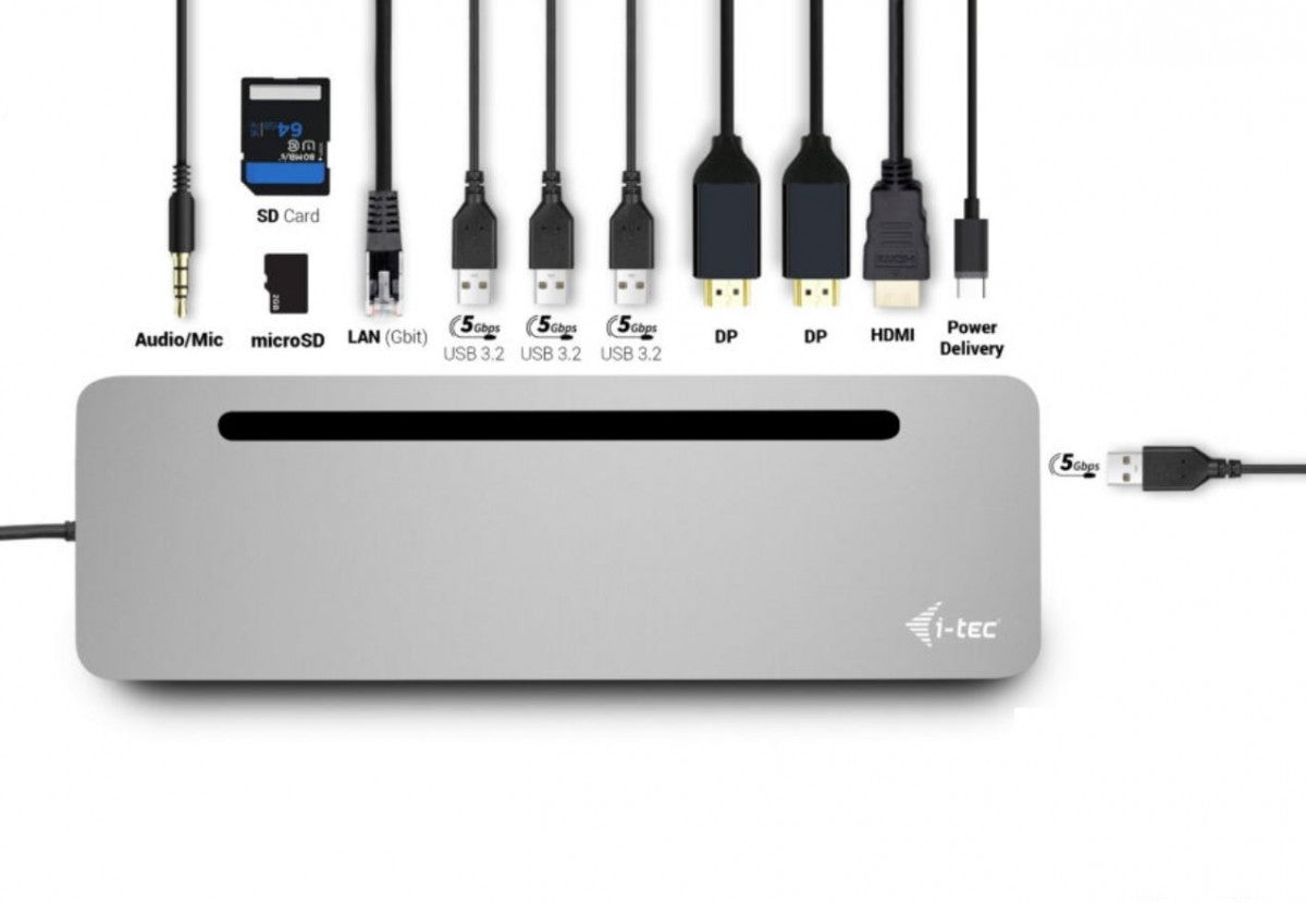 Docking station i-tec USB-C - Metal Ergonomic 4K 3x Display PD100W Packaging status original