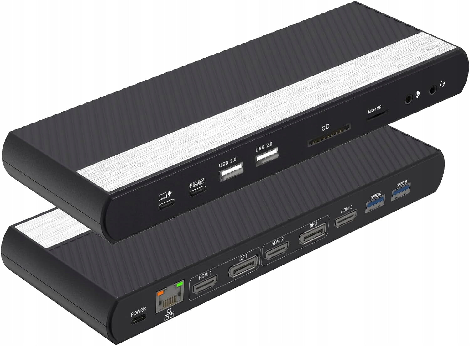 Docking station powered for Windows and MacOS 17in1 USB C 4K up to 1000Mbps