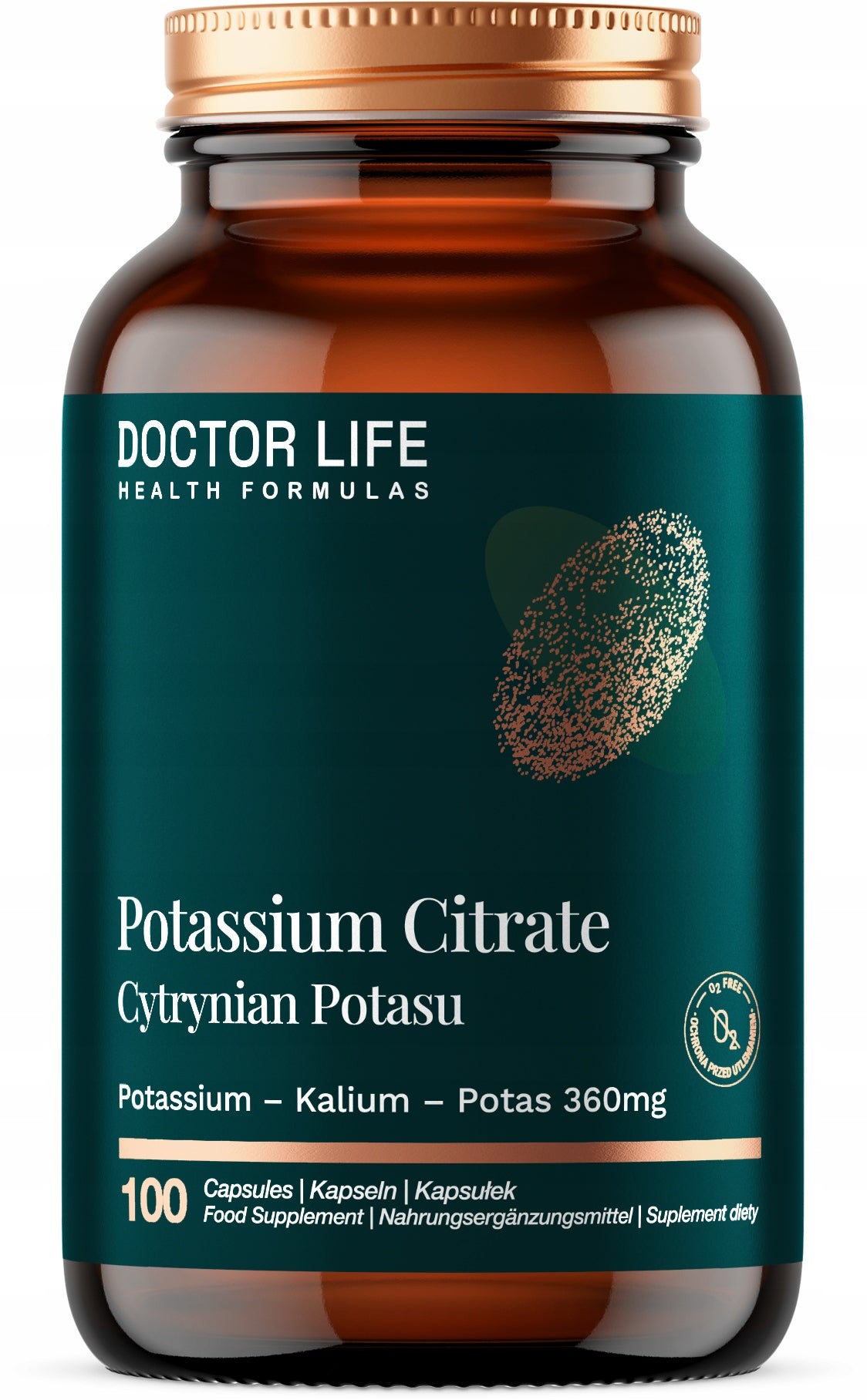 Doctor Life POTASSIUM CITRATE Potassium 100caps MUSCLES CONTRACTIONS HEALTHY HEART