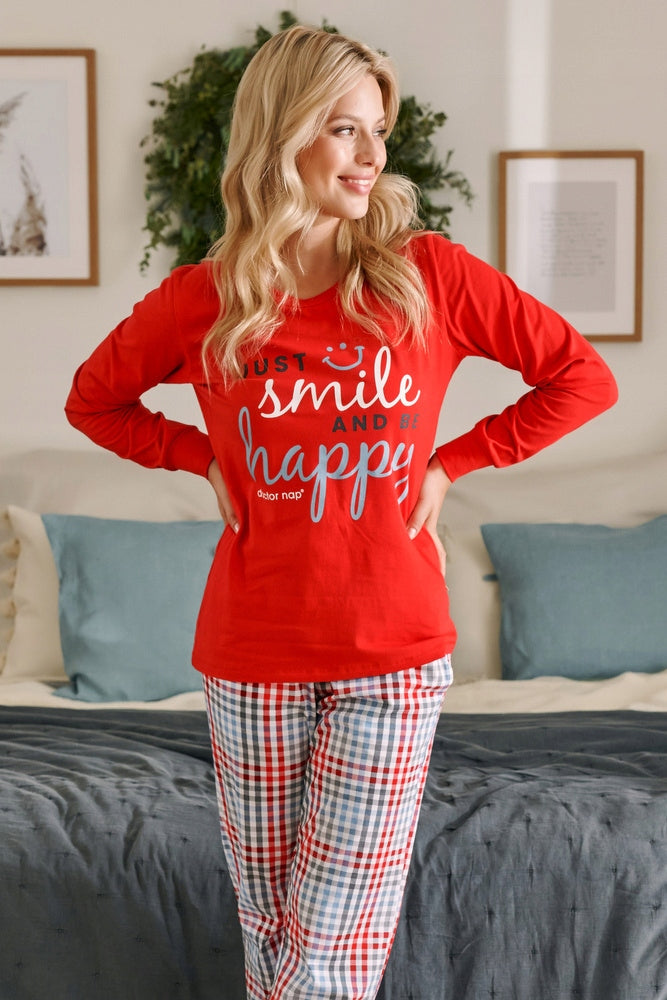 Pyjama für Damen Doctor Nap Pm 4533, rot 