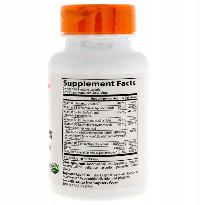 Doctor's Best Fully Active B-Complex 60cap Methylated Vitamins B Original Expiration date at least 1 year from the date of purchase