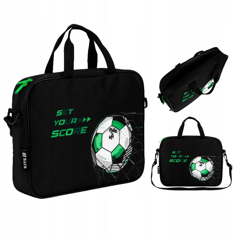 Document bag for boys with adjustable strap A4 football Kite