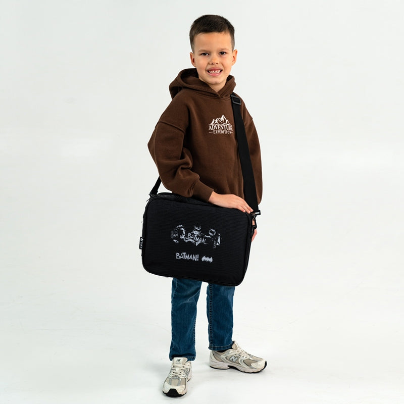 Document bag for boys with strap and handle format A4 Batman Kite Manufacturer code DC26-589