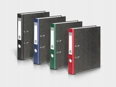 Document binder A4 50 mm black marbled VauPe