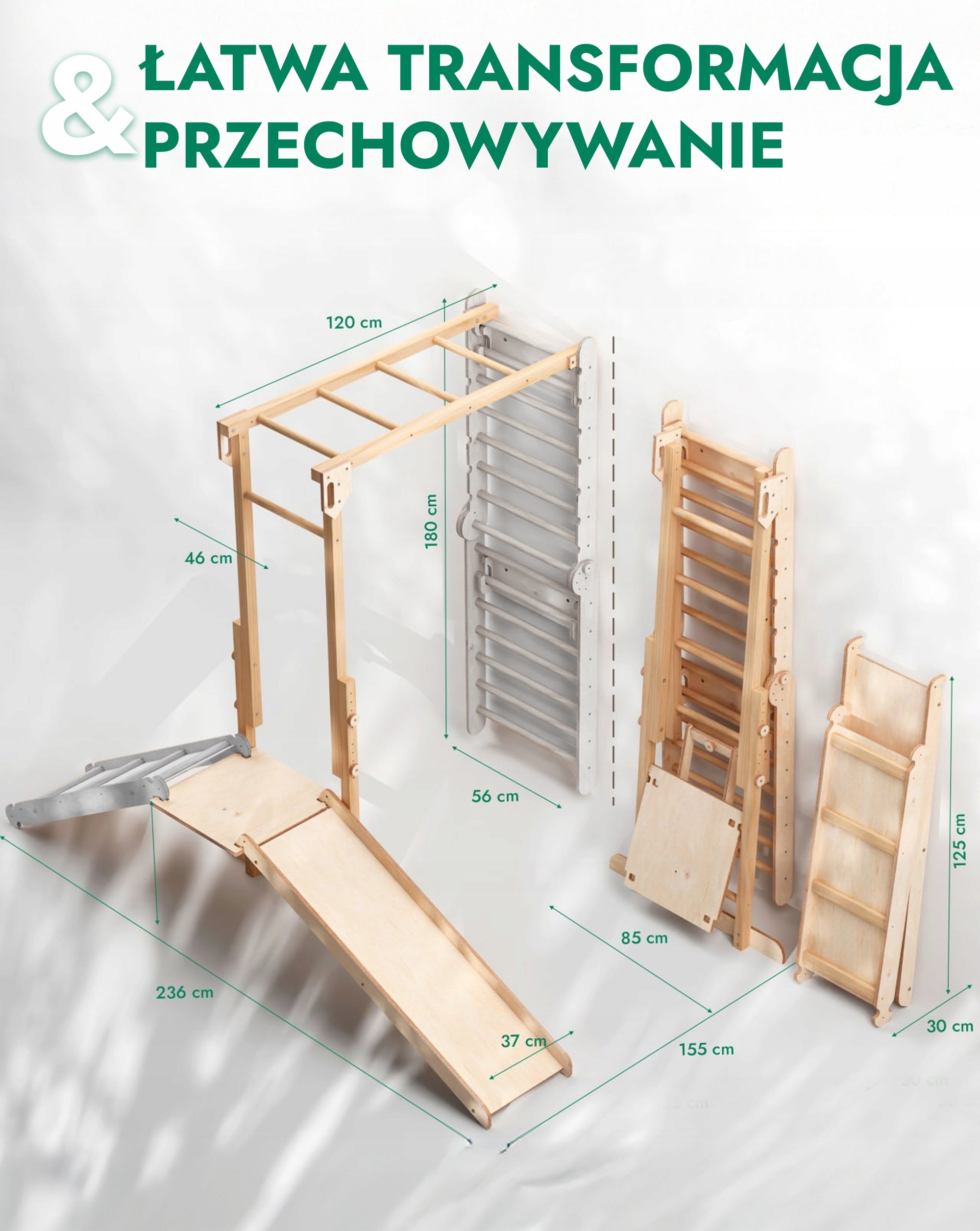 Dodatek do Ściana Szwedzka, element wspinaczkowy Montessori Plac Zabaw Kind wooden
