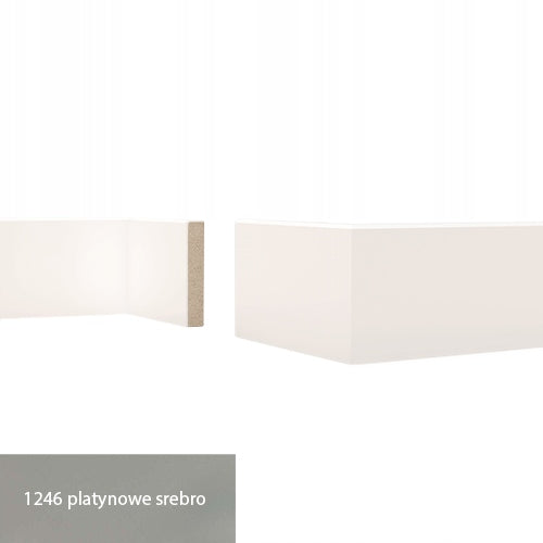 Sockelleiste Cubu Flex Life 60 Platinsilber 2,5M (10VNT) 
