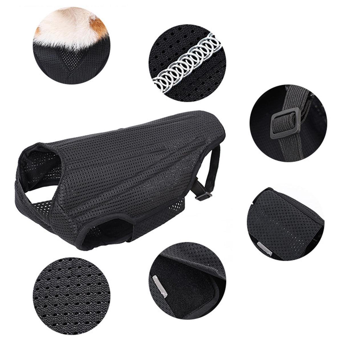 Dog Back Brace Pet Back Pads Flexible Back Support Wrap for Injured Old L Packaging status original