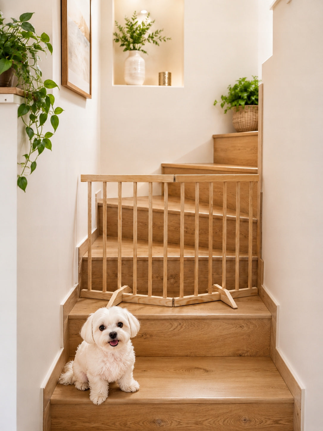 Dog Barrier Wooden Folding Protective Fence House SMALL BREEDS 90x61cm Brand no brand