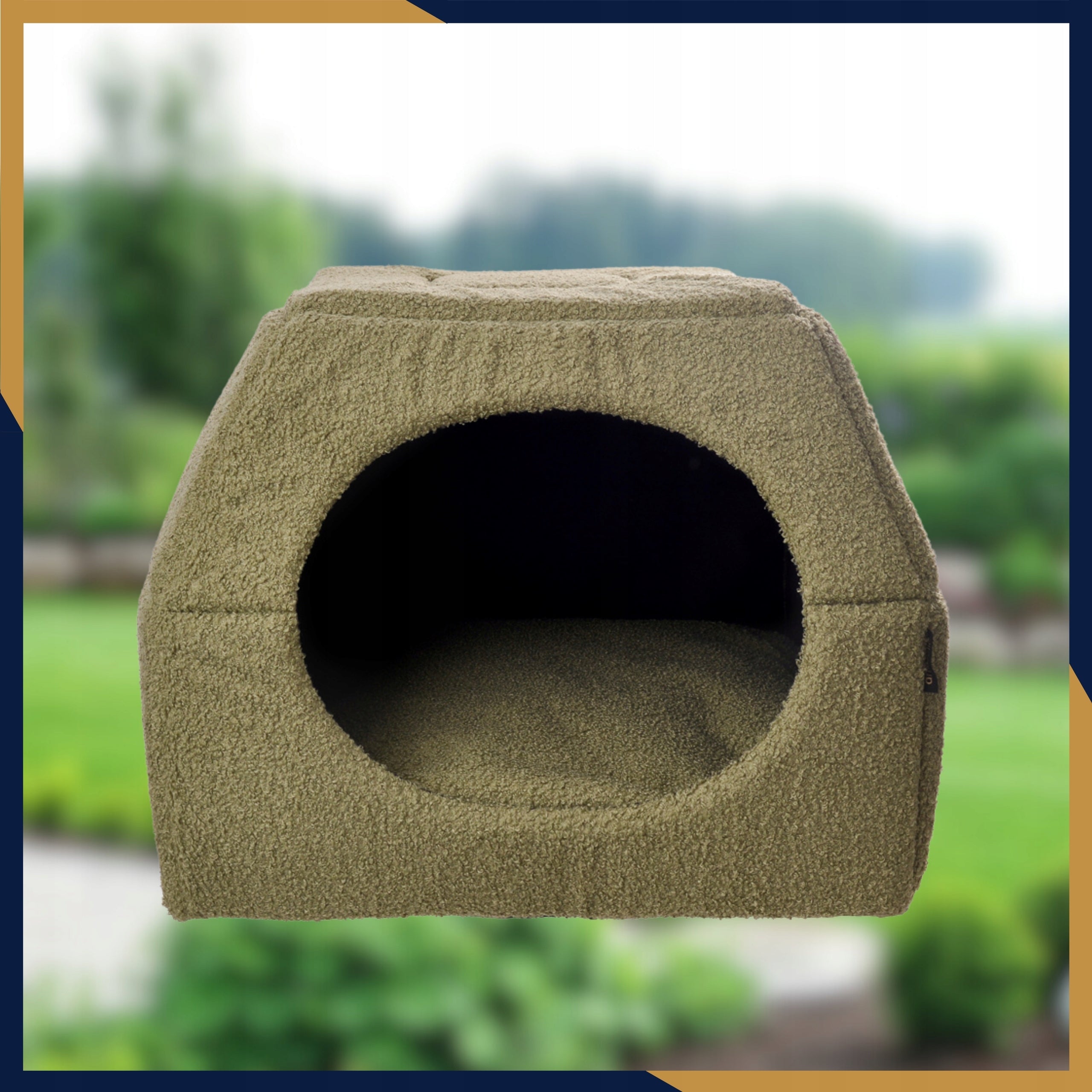 Dog Bed Cat Booth 2in1 Cottage 70x70cm XL Non-Slip Bedding Brand Amibelle
