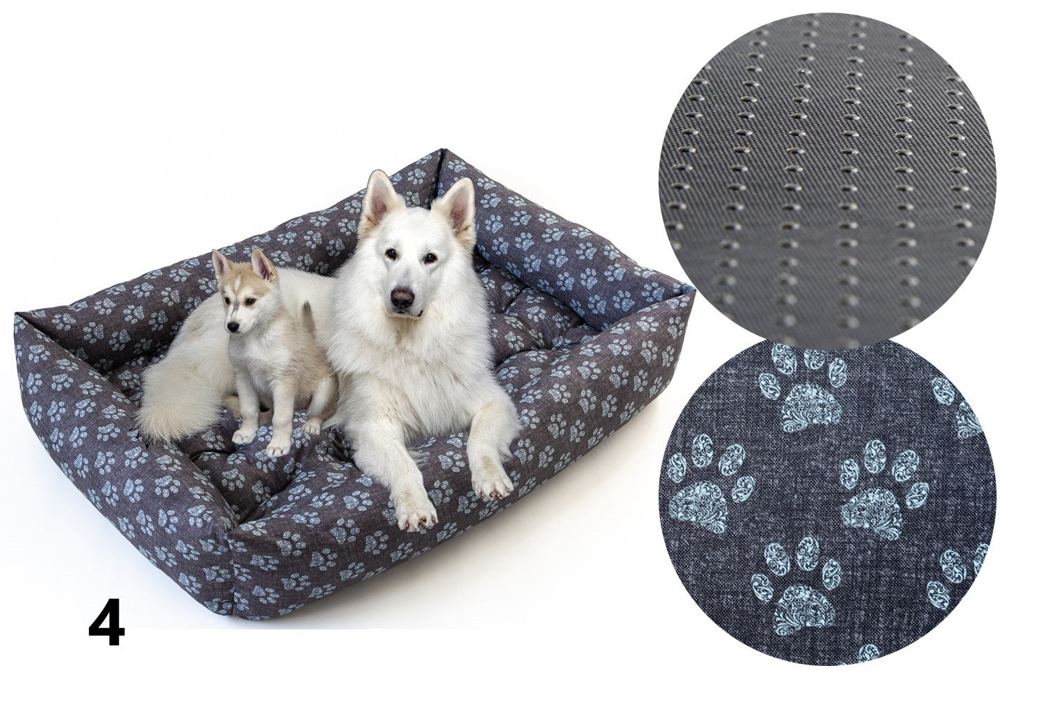 Dog Bed Couch 120x90 WATERPROOF Black Product width 90 cm