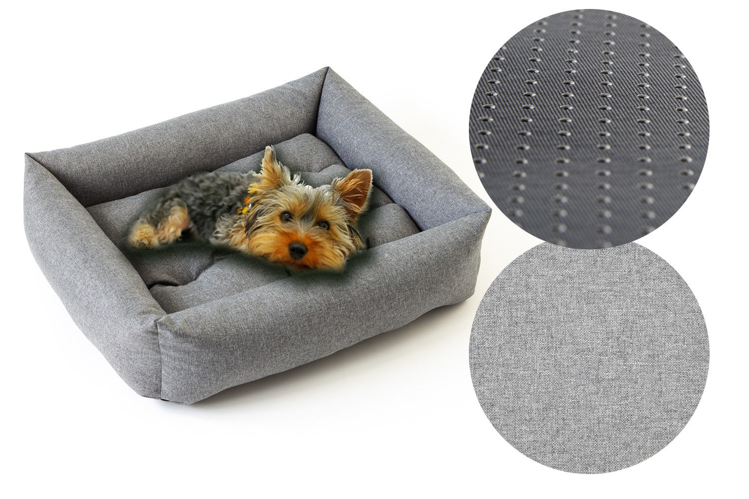 Dog Bed Couch 65x55 WATERPROOF Grey