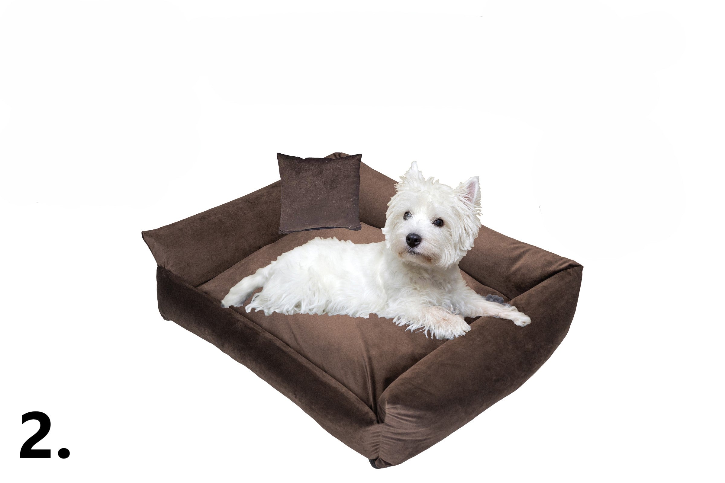 Dog Bed Couch 75x65 Velvet Removable Cover Green Trade name Legowisko