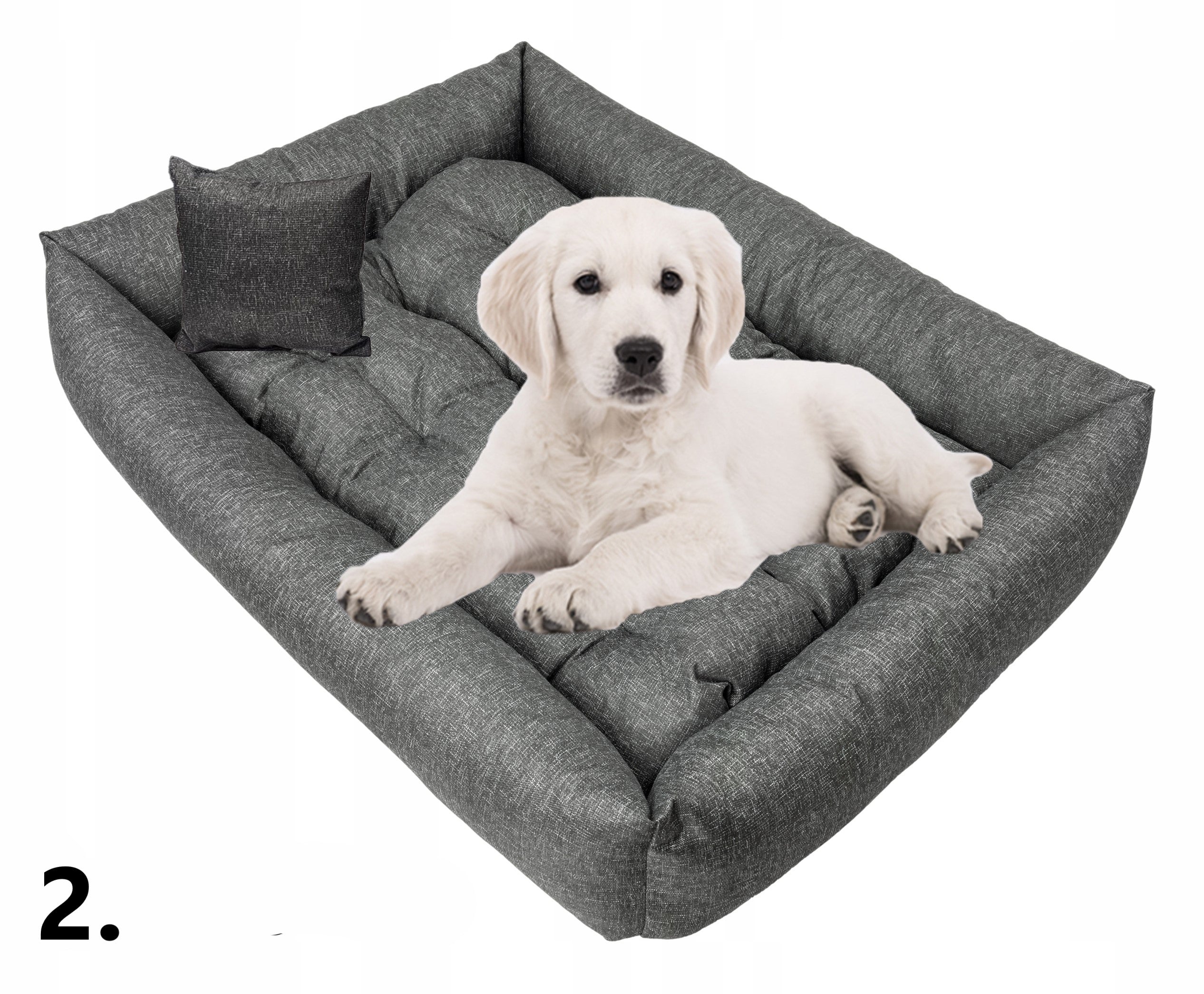 Dog Bed Couch 95x75 WATERPROOF Grey Brand Lagram