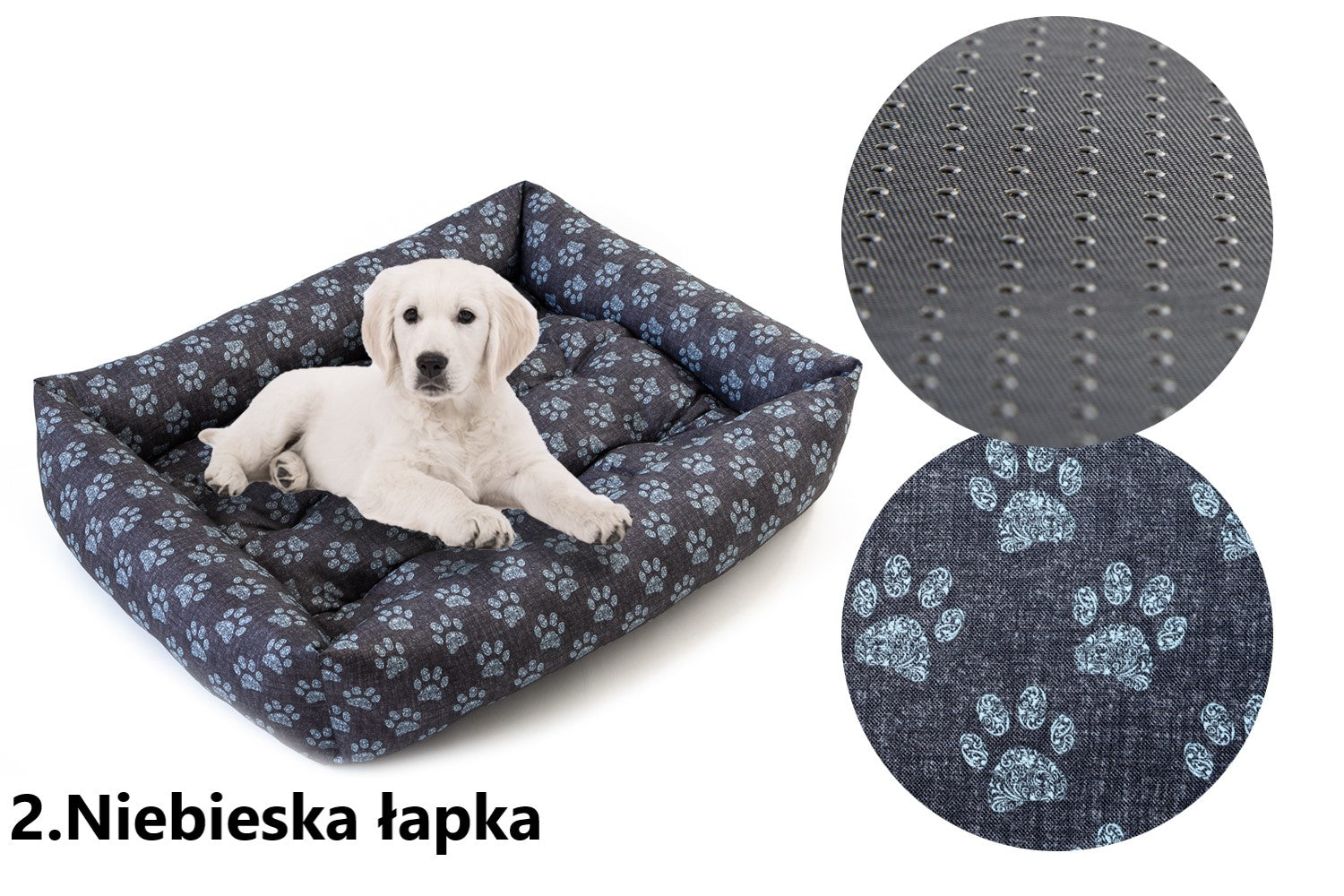 Dog Bed Couch Playpen 95x75 WATERPROOF Grey Colorful Paws Brand Lagram