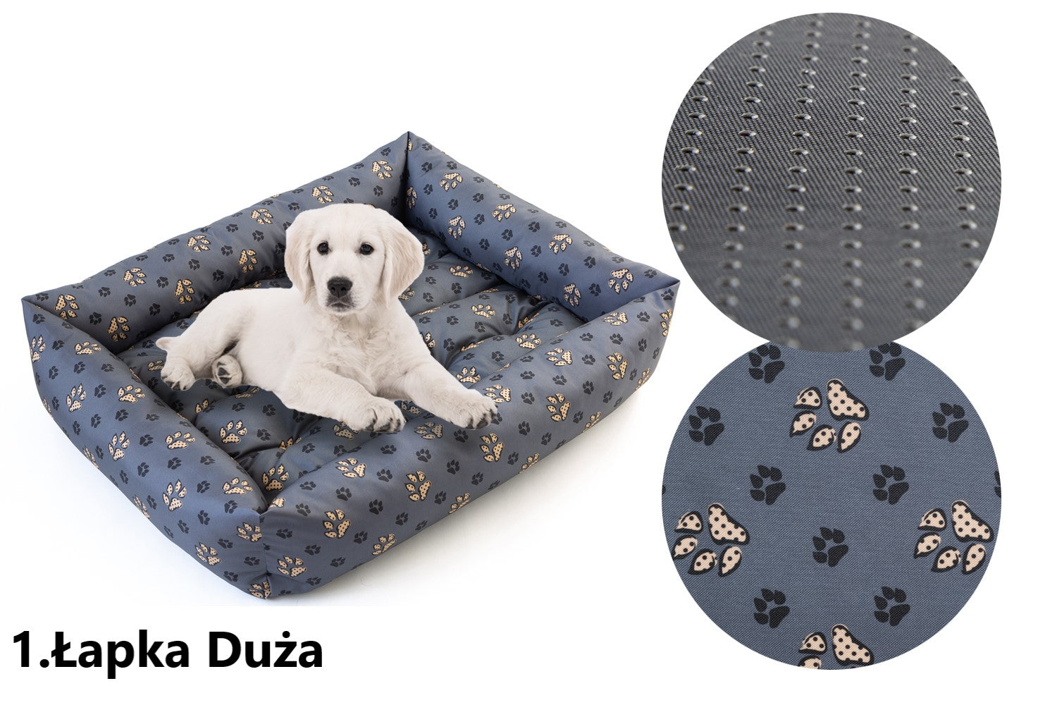 Dog Bed Couch Playpen 95x75 WATERPROOF Grey Colorful Paws Manufacturer code 1234560008