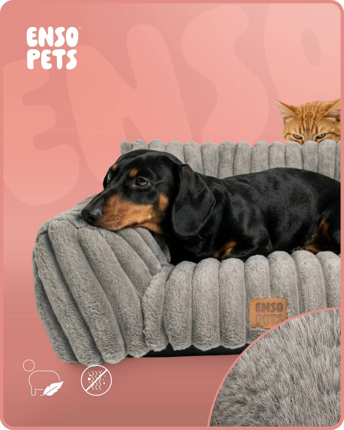 Dog Bed Fur York M Bedding Small Couch Plush Couch Brand Enso Pets