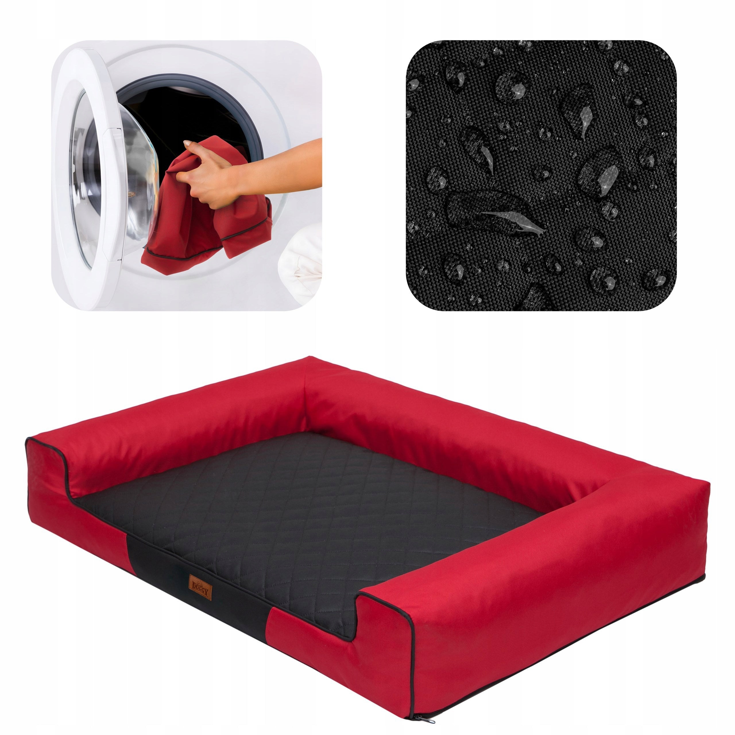 Dog Bed, L 80x55 cm, Waterproof, Pull-down Cover