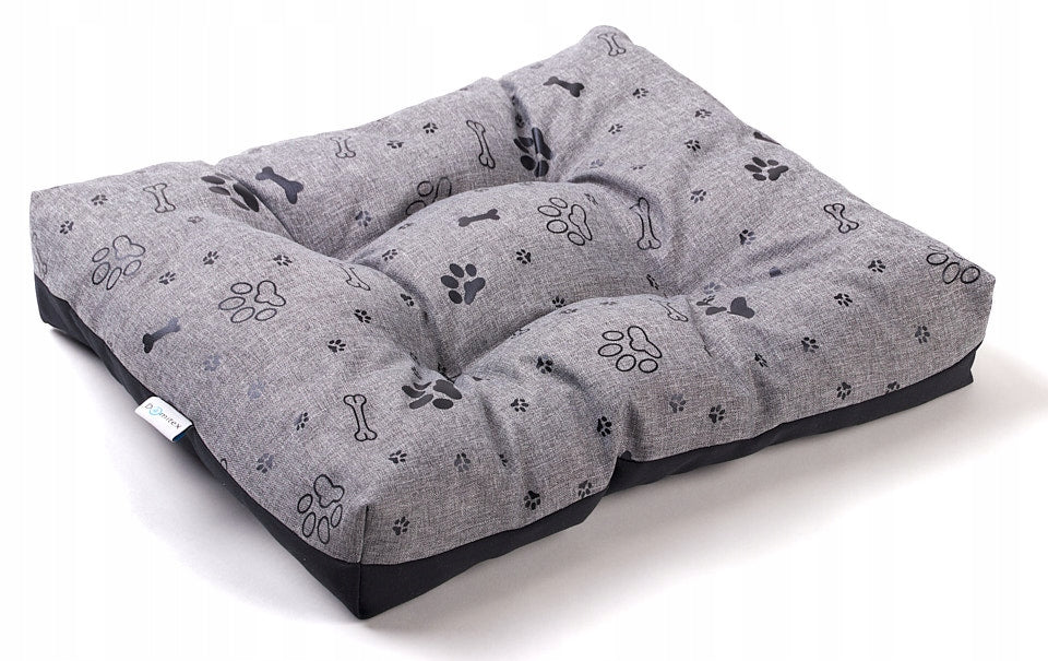 Dog Bed PILLOW 50x40 Black Paws