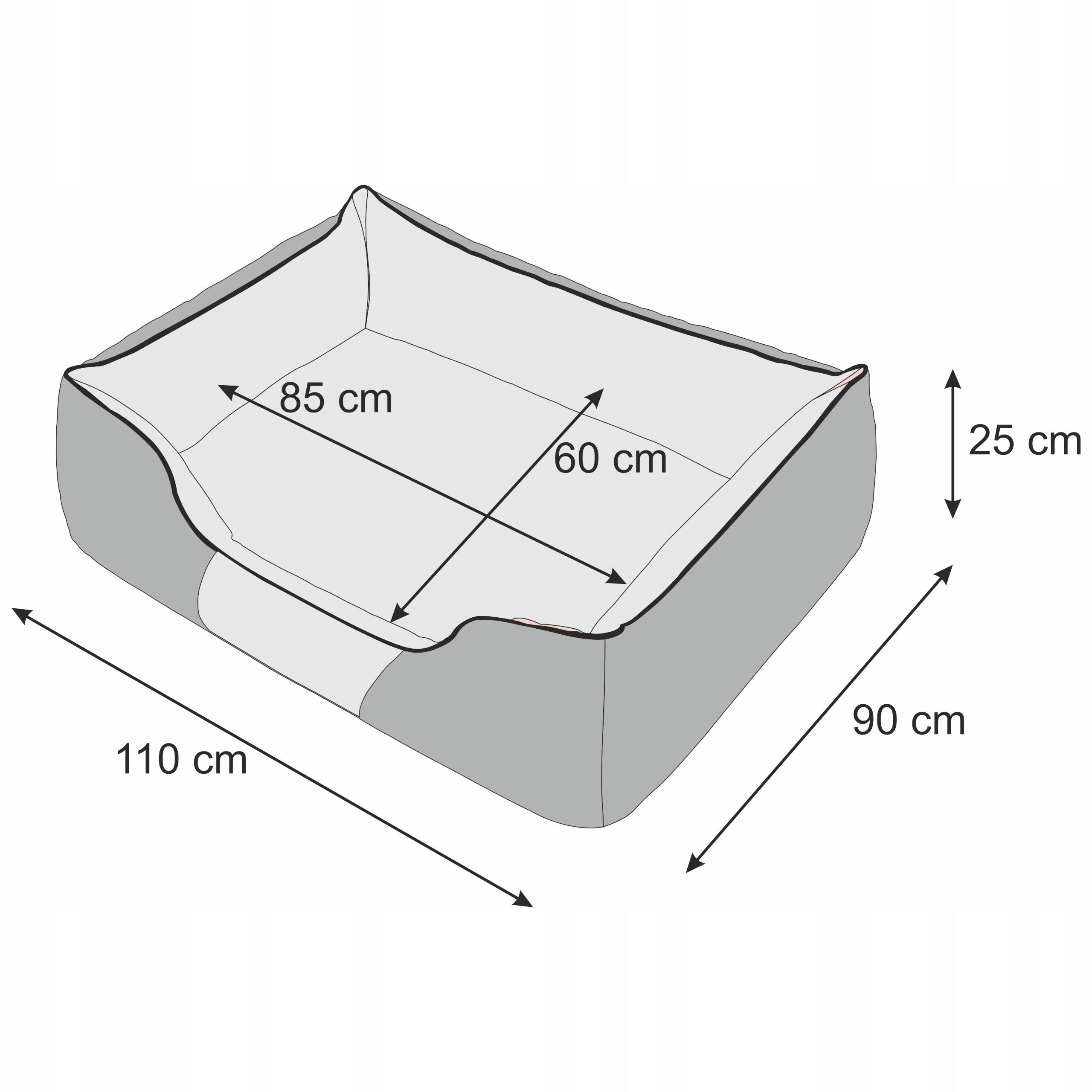 Dog Bed, Small Dog Couch Removable Mattress Waterproof 110x90 Manufacturer code XXLCORCZA2