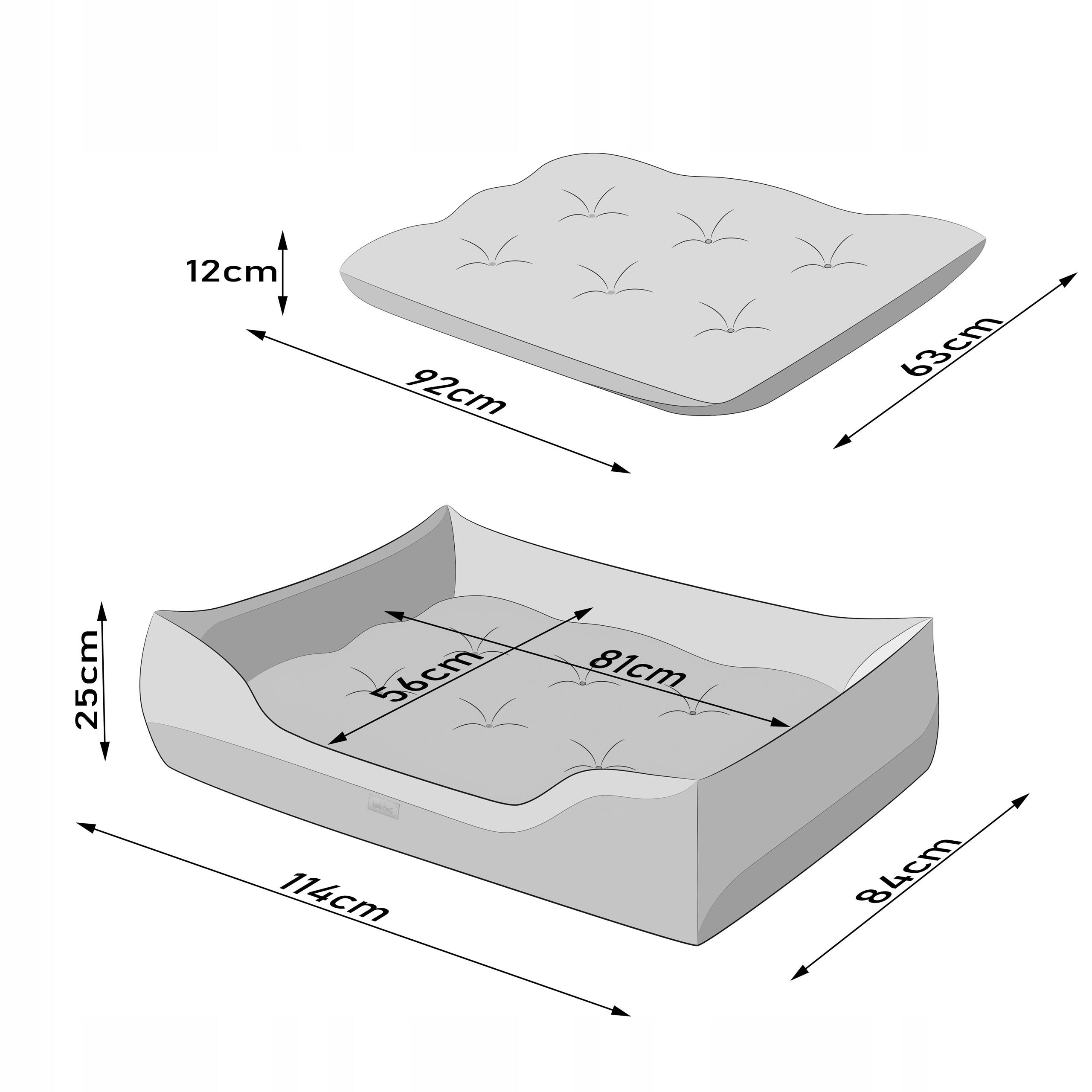 Dog Bed Waterproof Large Sofa Bed with Mattress XXL 114x84cm Brand Doggy
