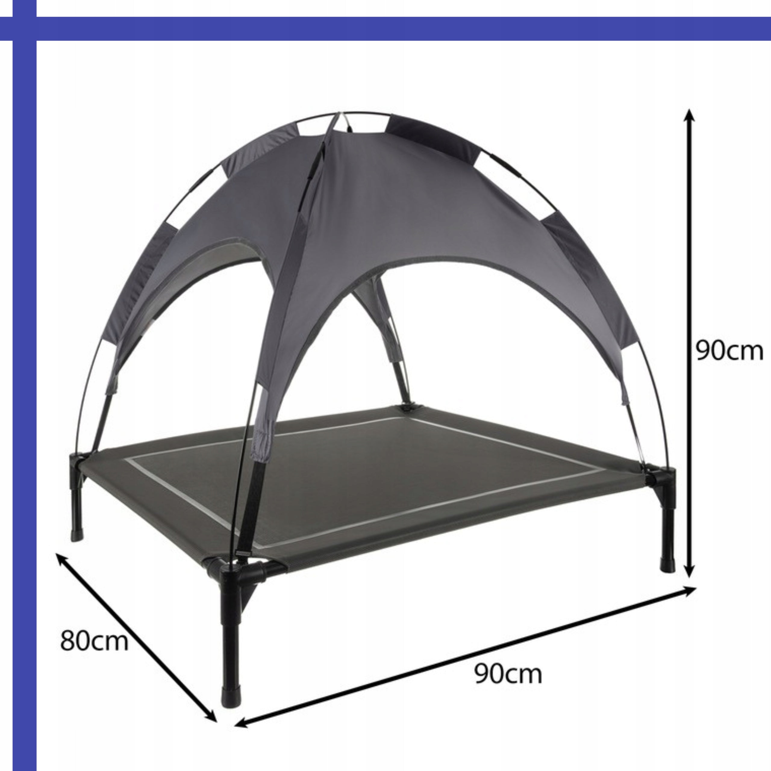 Dog Bed With Canopy Elevated Covered Tourist Large XXL Brand Iso Trade