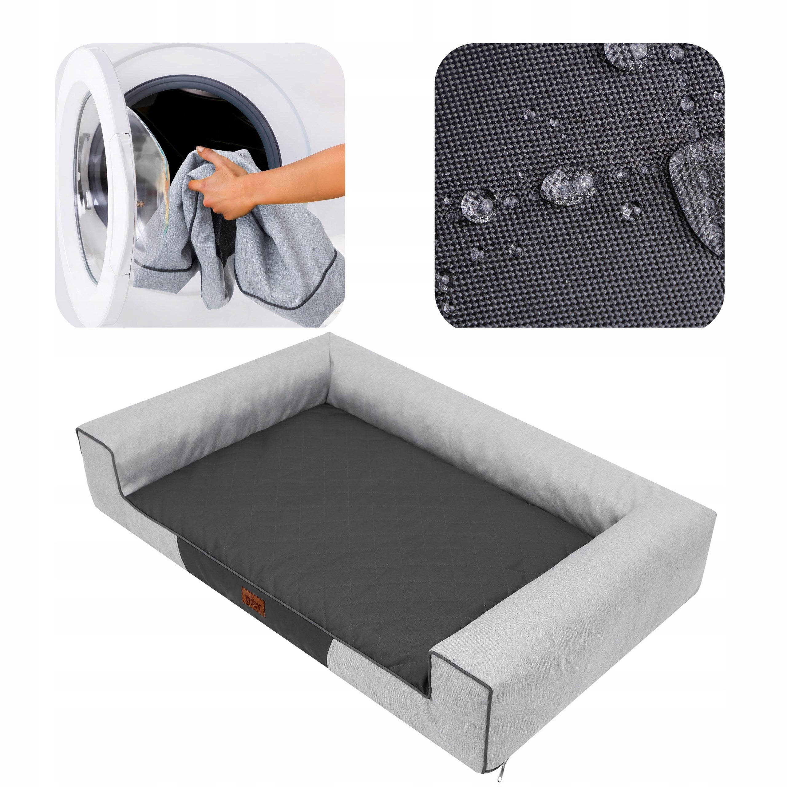 Dog Bed, XL 100x65 cm, Waterproof, Pull-down Cover