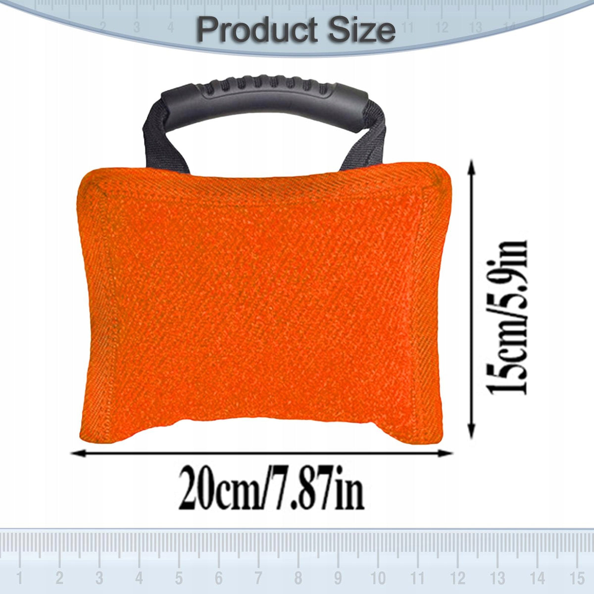 Dog Bite Pillow Premium Portable for Small and Medium Sized Dogs Orange Packaging status original