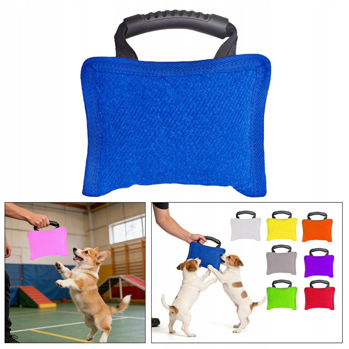 Dog Bite Pillow Premium Portable for Small and Medium Sized Dogs with Blue Packaging status original