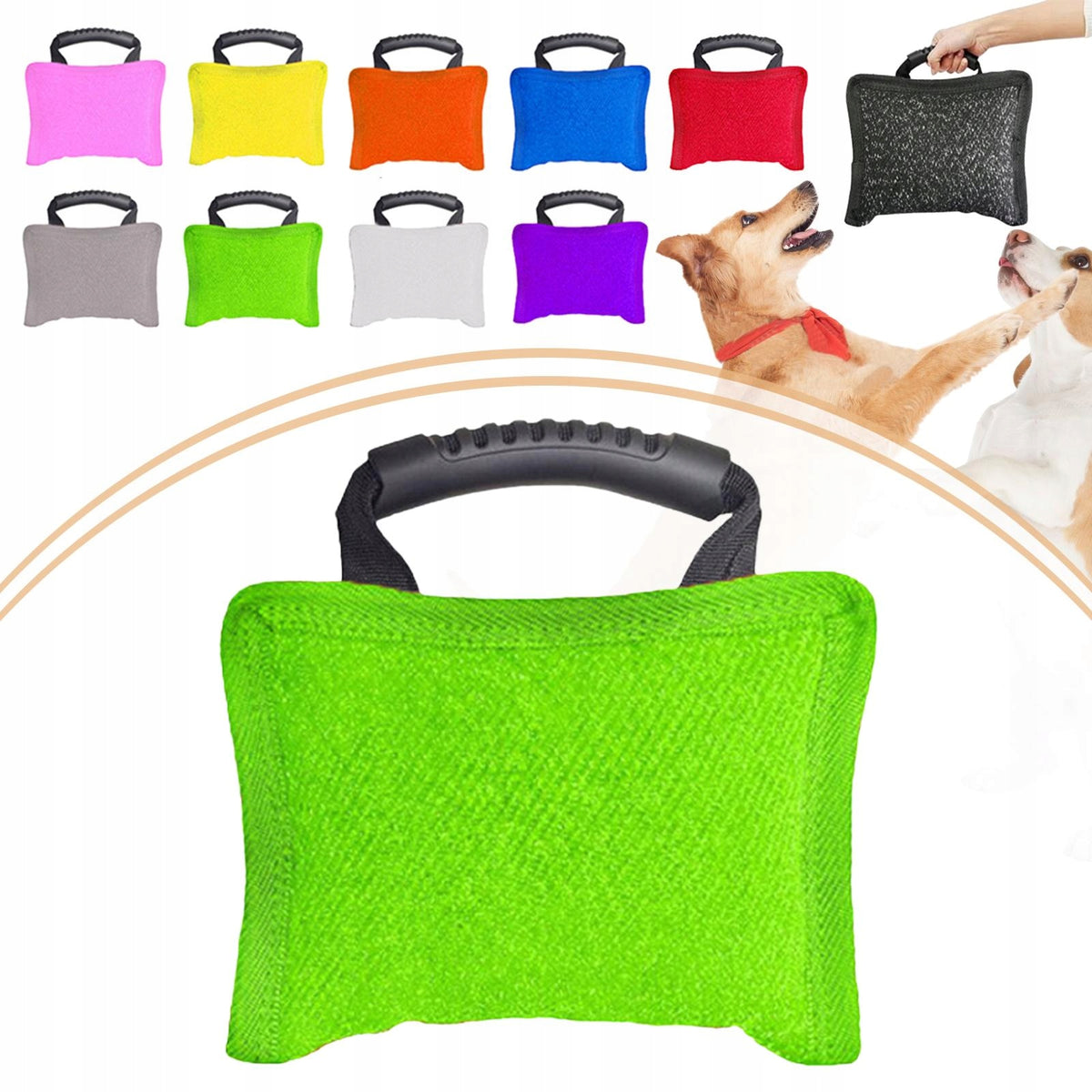 Dog Bite Pillow Premium Portable for Small and Medium Sized Dogs with Green