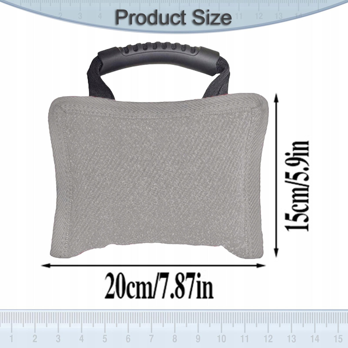 Dog Bite Pillow for Small and Medium Sized Dogs Premium with Strong Gray Packaging status original