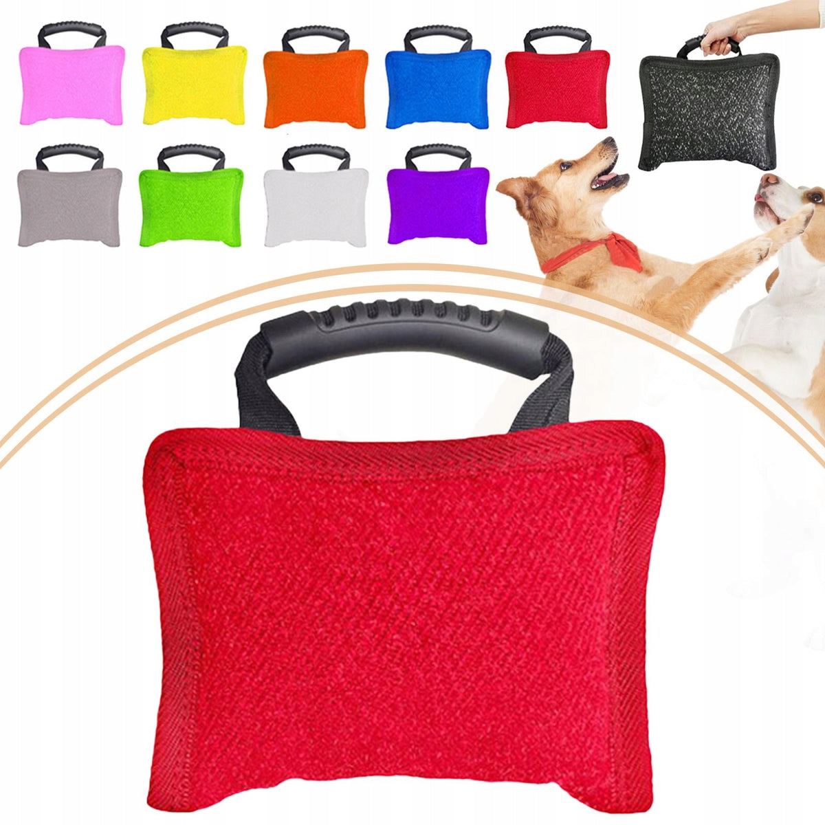 Dog Bite Pillow for Small and Medium Sized Dogs Premium with Strong Red