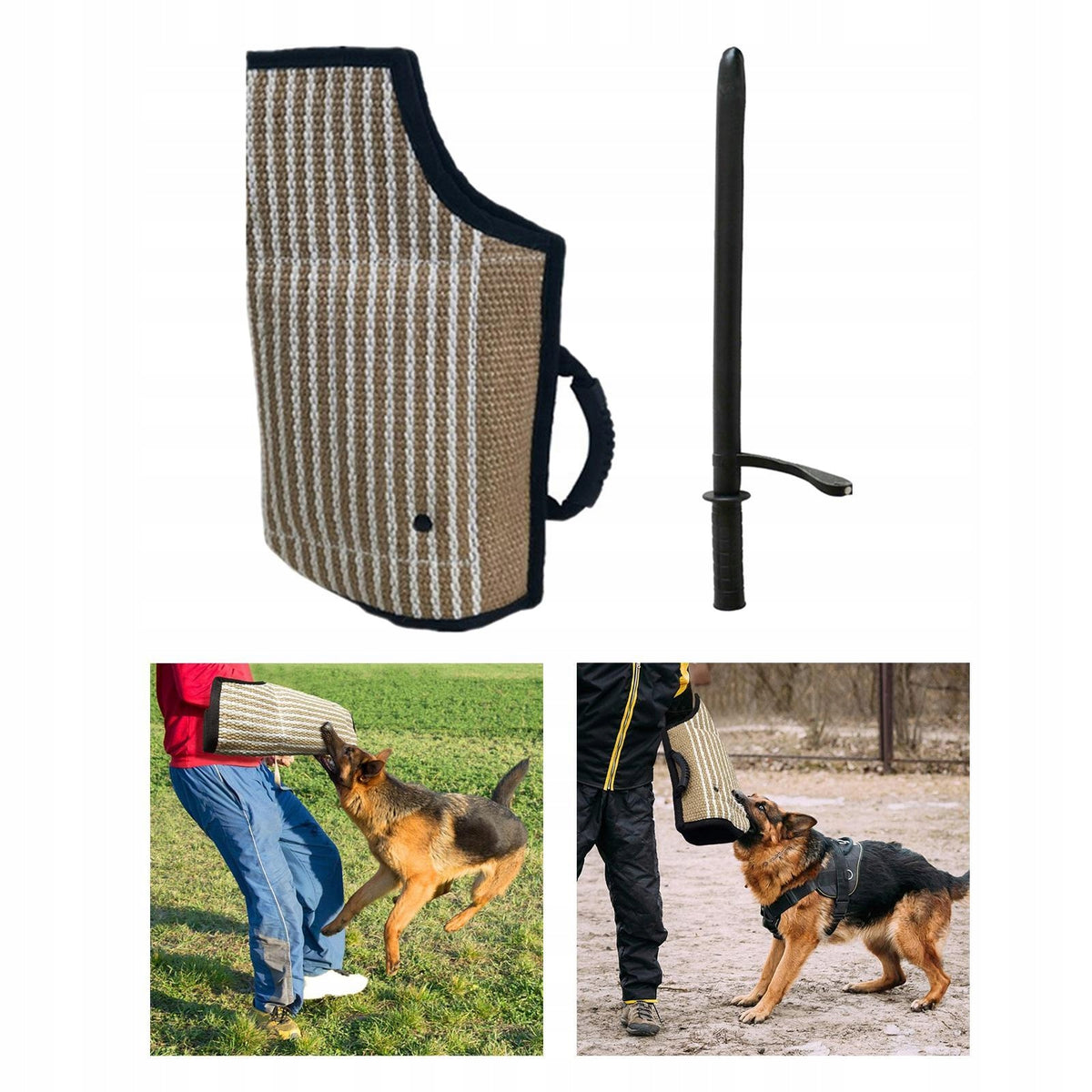 Dog Bite Sleeve Training Arm Protection Chewing Toy Jute Double 2 pieces
