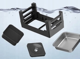 Dog Bowl Double Non-Spill Metal Adjustable on Stand 2in1 Color black