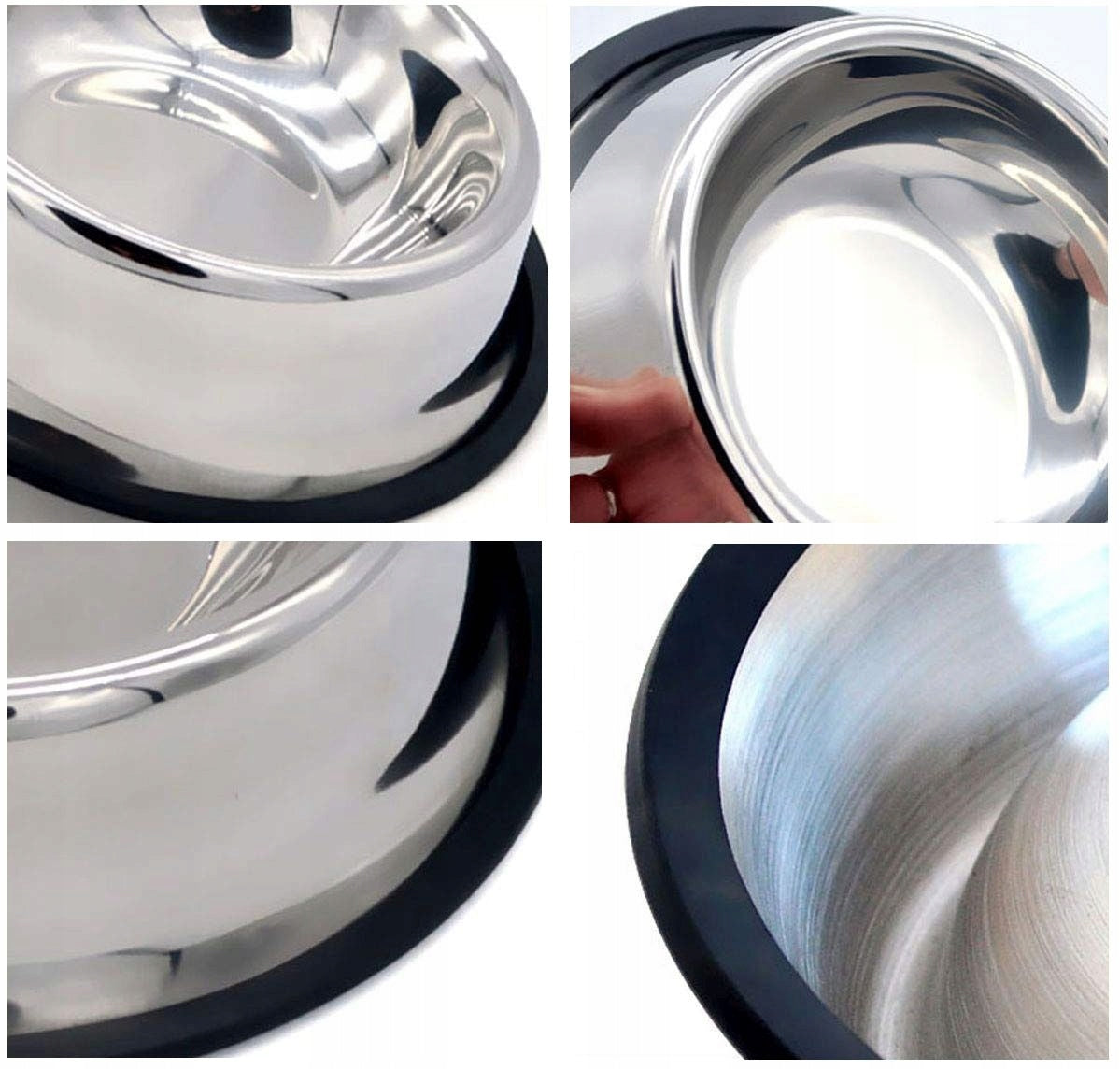 Dog Bowl Stainless Steel Non-Slip 800ml 25cm Color silver