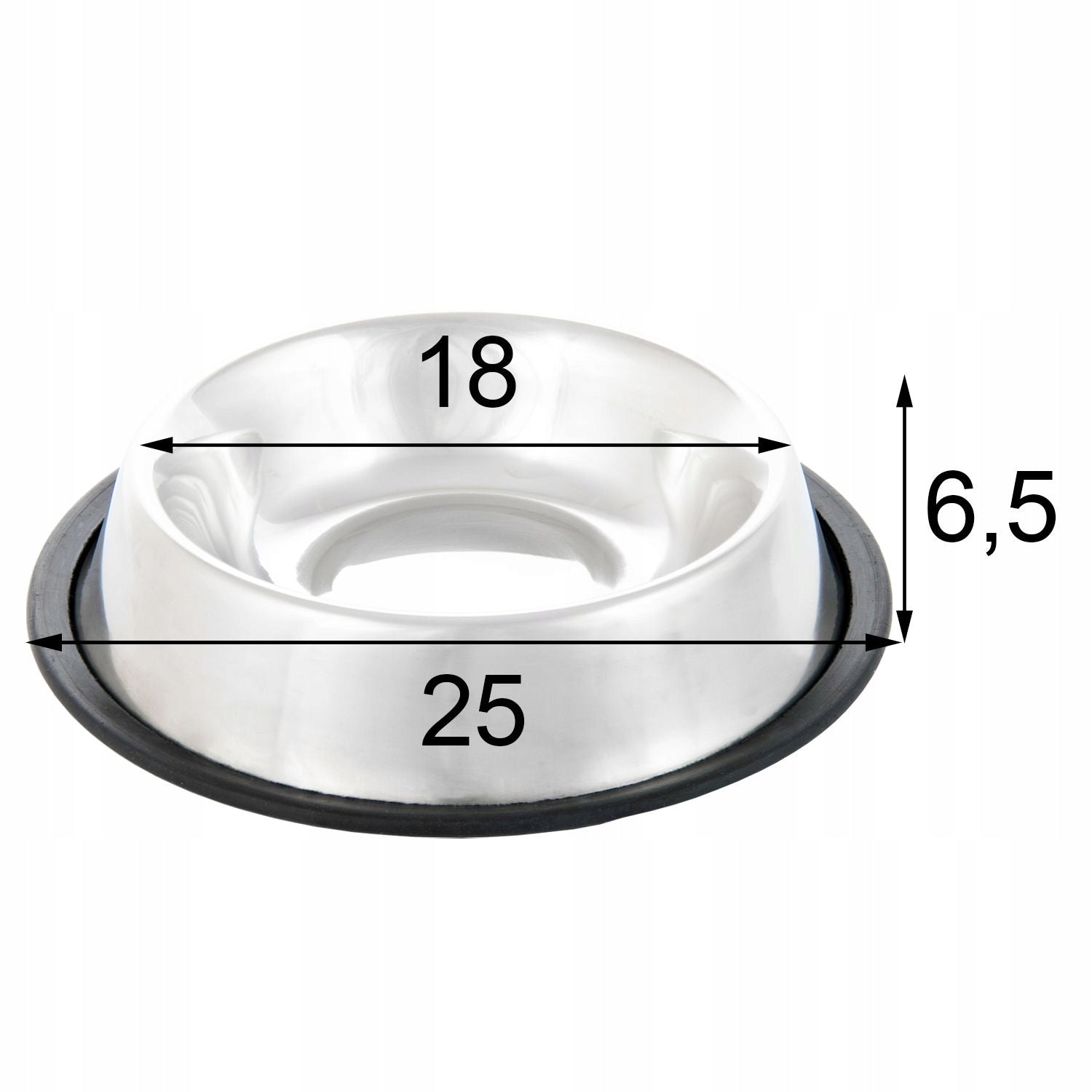 Dog Bowl Stainless Steel Non-Slip 800ml 25cm Material metal