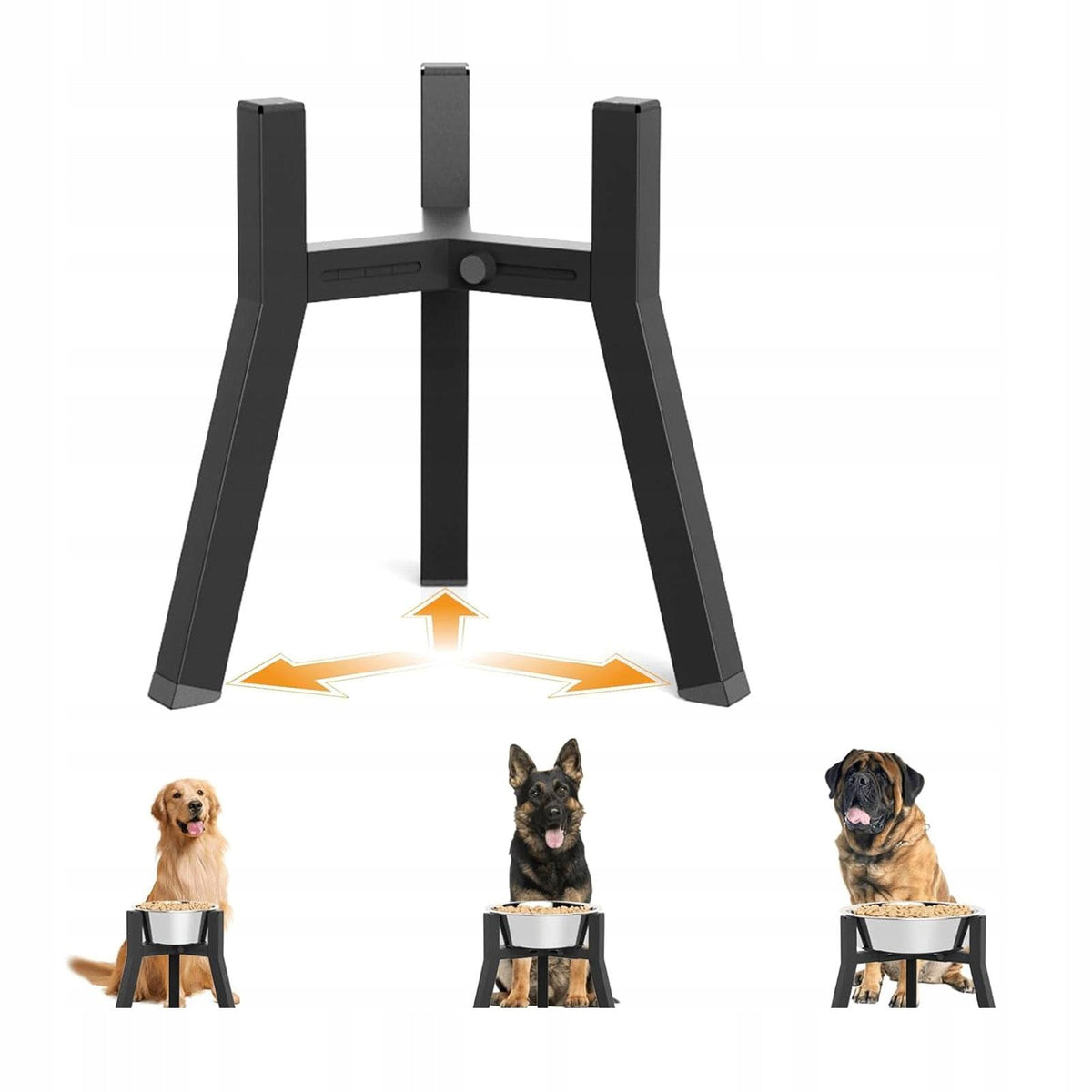 Dog Bowl Stand Only, Lift, Iron, Stable, Without Bowls, Fixed Height Manufacturer code 07864085031