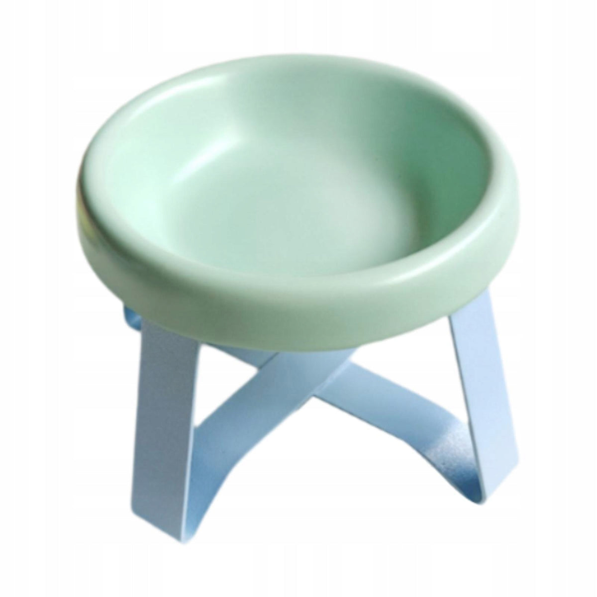Dog Bowl Stand with Stand Non Slip Elevated Neck Protection Cat Food Green
