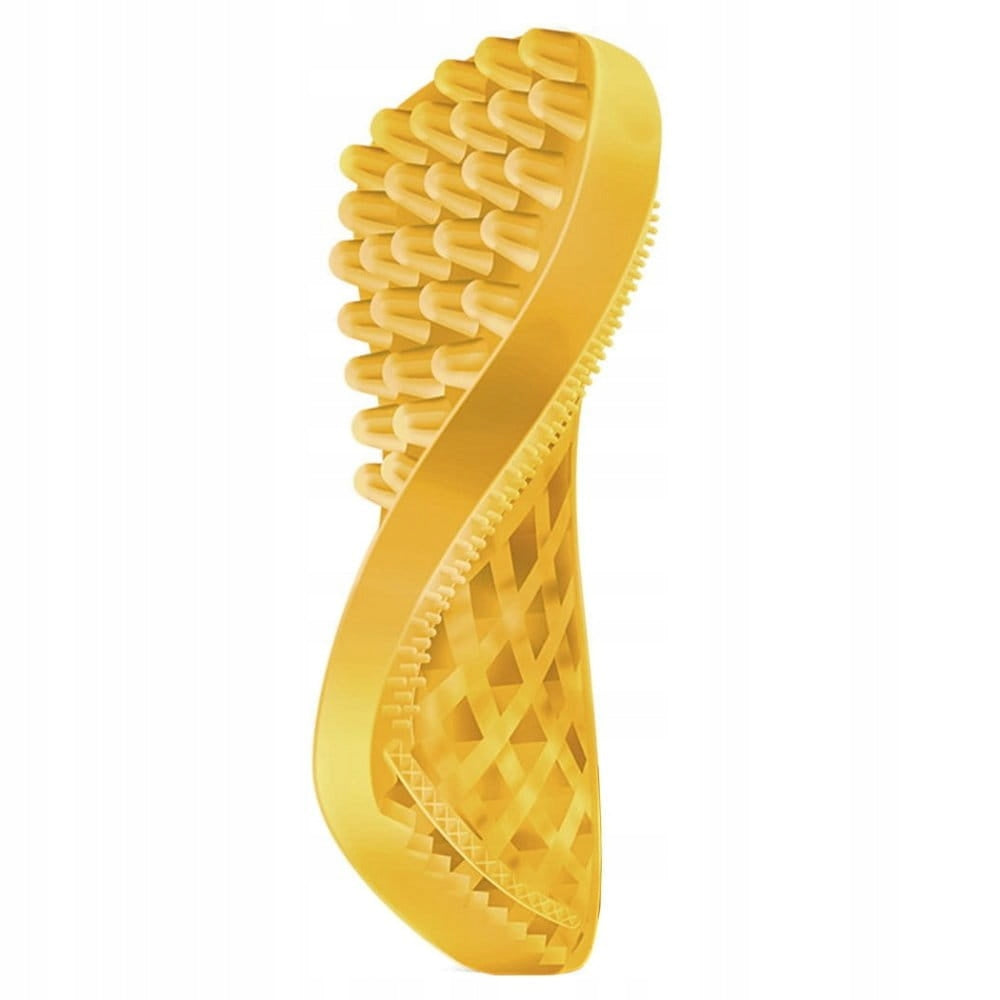 Dog Brush Pet+Me Medium Silicone Yellow