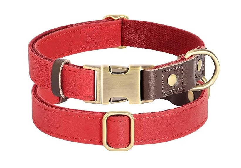 Dog COLLAR For Large Dog Adjustable Soft Metal Buckle Size L