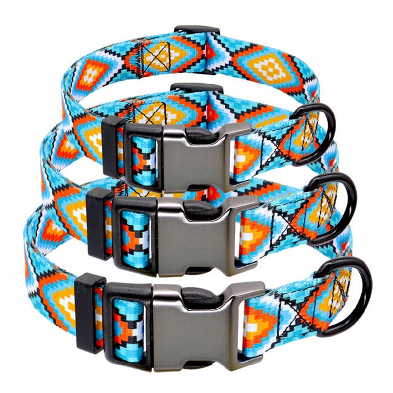 Dog COLLAR adjustable MOSAIC L