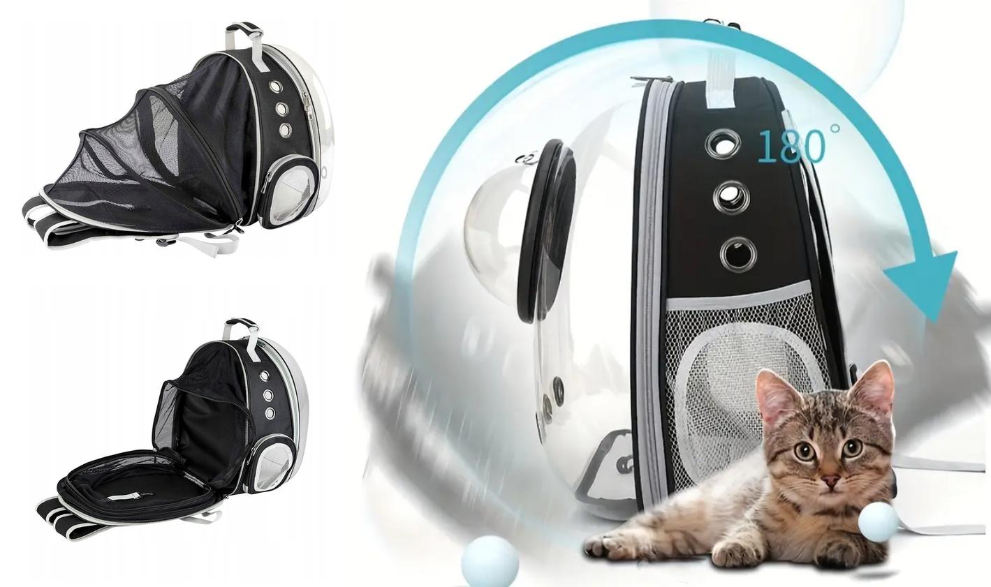Dog Cat Backpack 3in1 Bag Transporter Transparent Folding Catwalk Kind backpack