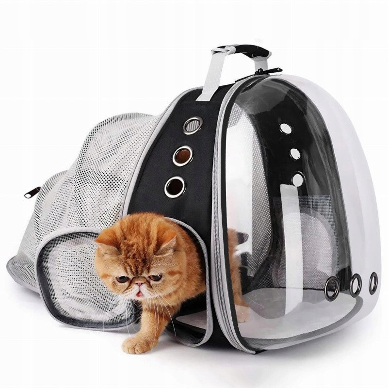 Dog Cat Backpack 3in1 Bag Transporter Transparent Folding Catwalk