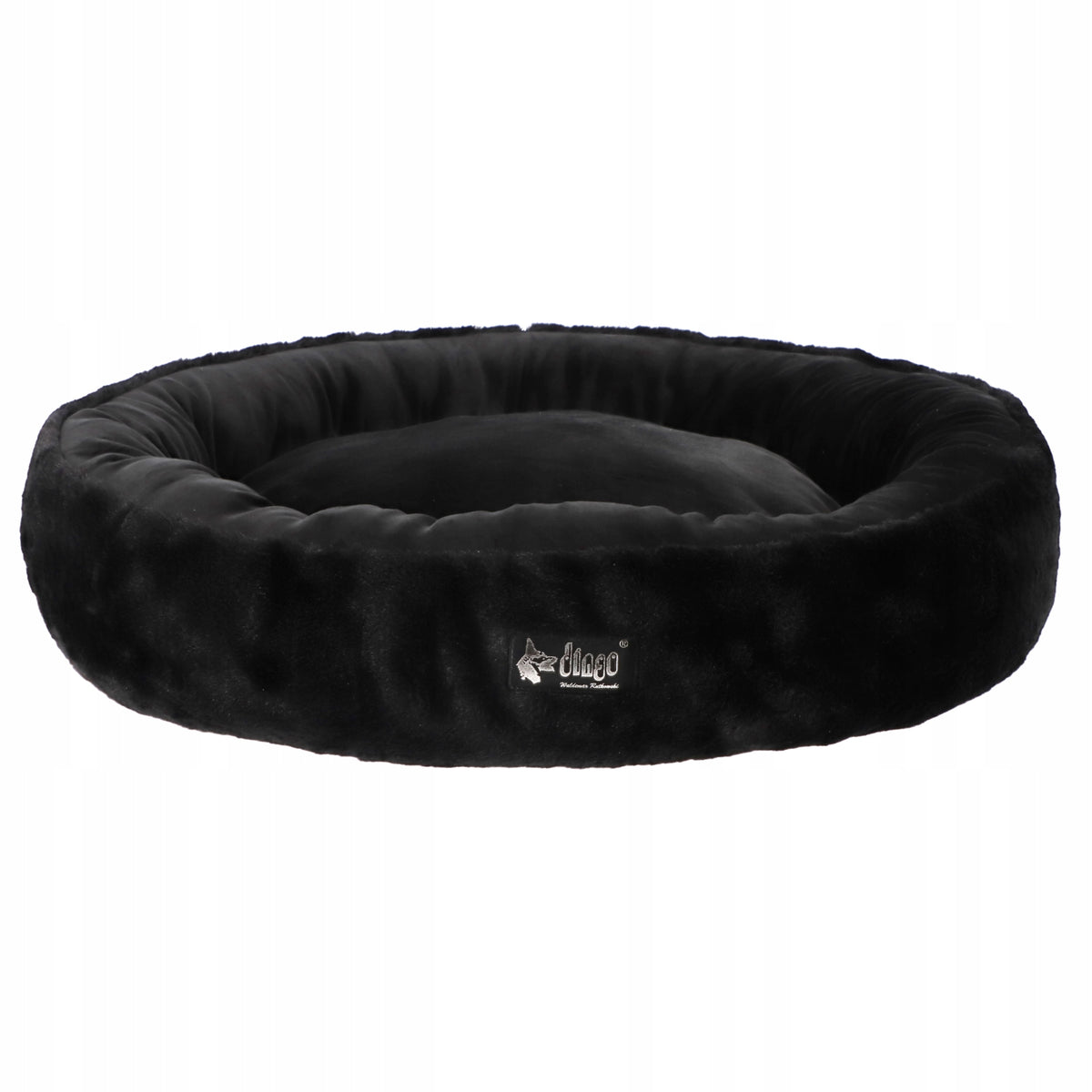 Dog/Cat Bed HUGME ROUND 62cm BLACK, SOFT