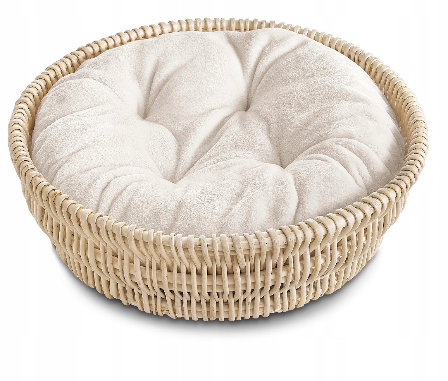 Dog/Cat Bed – Wicker with Soft Waterproof Pillow