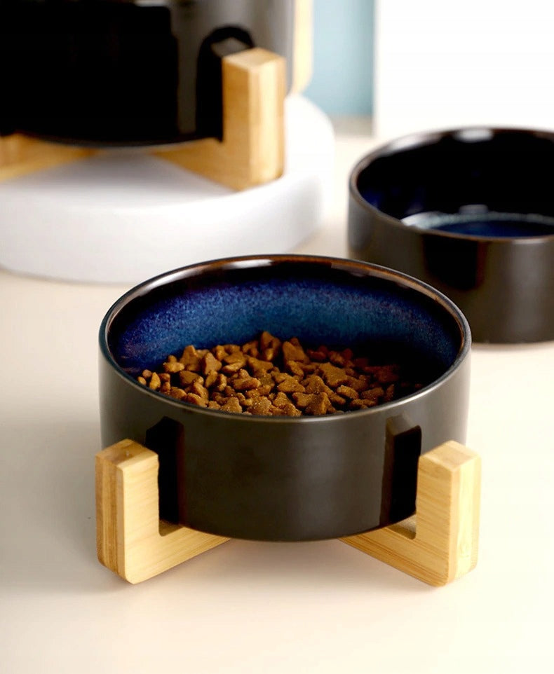 Dog/Cat Bowl Double Ceramic On Stand Bowl Set M04 Brand Emes