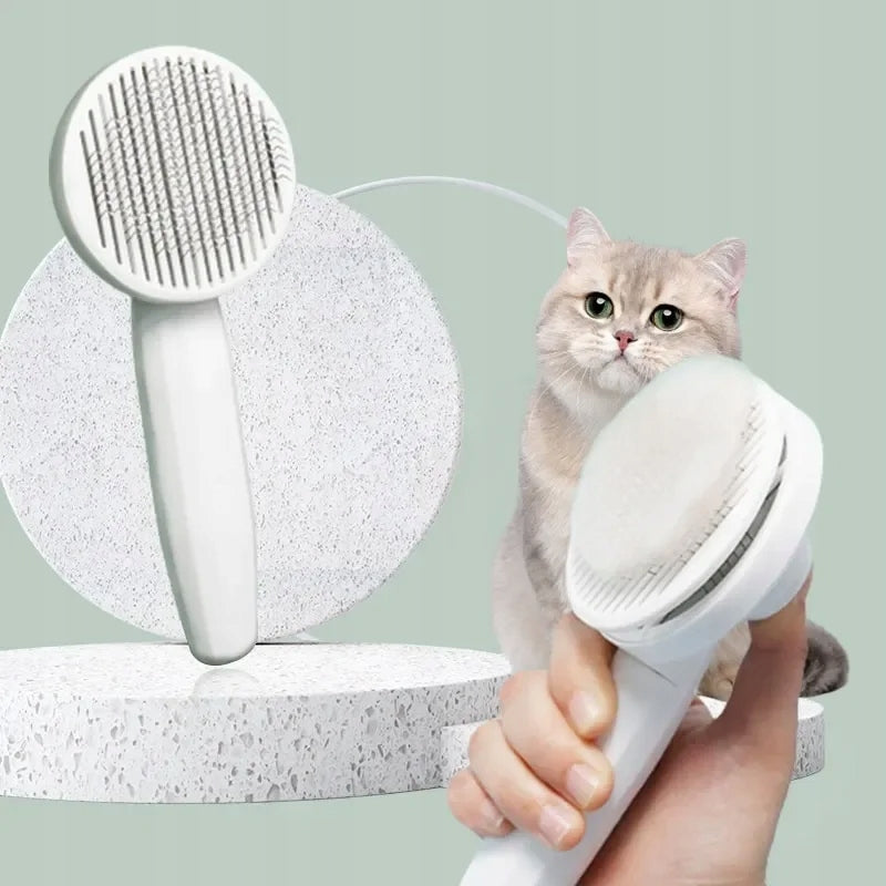 Dog Cat Hair Brush for Combing White Manufacturer code SZCZOTKA SAMOCZYSZCZĄCAA