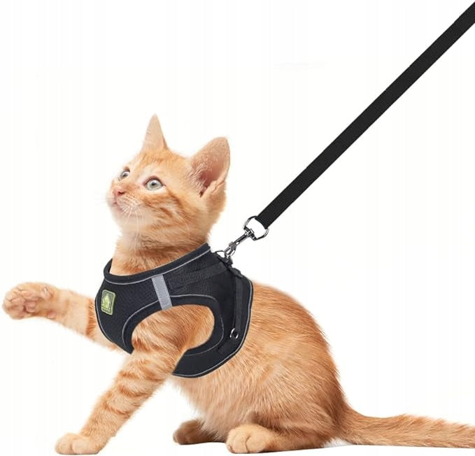 Dog Cat Harness with Lanyard Black Size XS Manufacturer code XS
