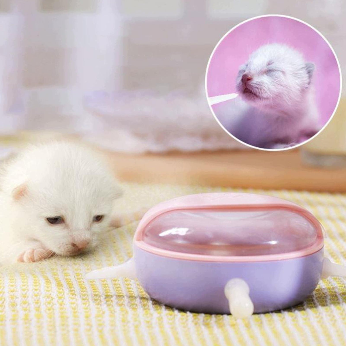 Dog Cat Nursing Feeder for Rabbit and Small Pets Portable 180ml with Pink