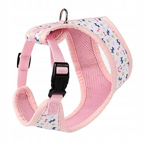 Dog Cat Puppy Harness Training Harness Pink Adjustable with Mesh